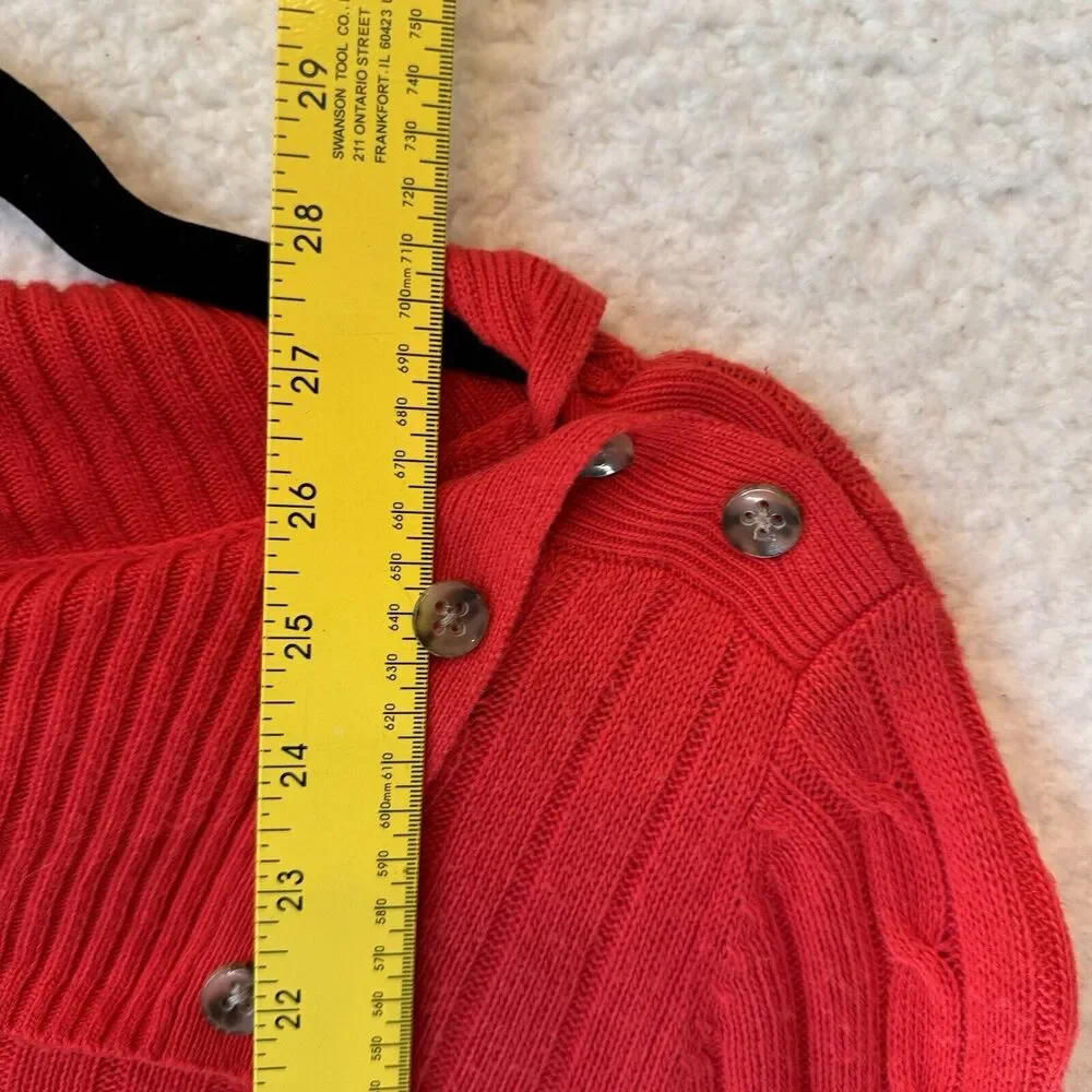 Tommy Hilfiger M Red‎ Cable Knit Viscose Blend Sweater - Picture 10 of 10
